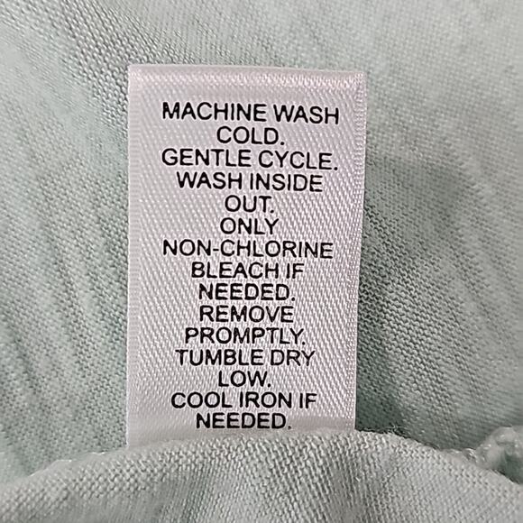 Womens Sz 18/20 Mint Green Pearls Stars Sequins Blessed Decorative V-Neck Top - Picture 12 of 12